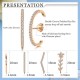4 Pairs Suspender Earrings For Women CZ Ear Lobe Cuff Stud Earrings Minimalist Suspension Hoop Earring Set 4 Pairs Suspender Earrings For Women CZ Ear Lobe Cuff Stud Earrings Minimalist Suspension Hoop Earring Set